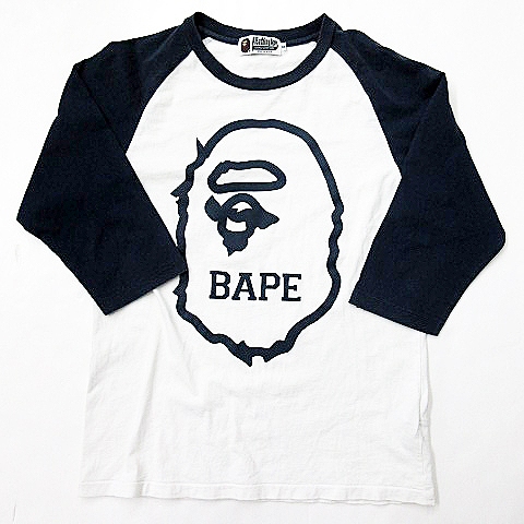 アベイシングエイプ A BATHING APE ラグラン 七分袖 Tシャツ 