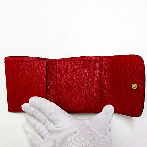 未使用品 コーチ COACH F87588 レザー 二つ折り 財布 赤 レッド