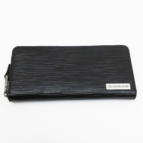 【新品】カルバンクライン ラウンドジップ 長財布 ブラック CKロゴ型押し 未使用品 シーケーカルバンクライン ck Calvin Klein 808617 長