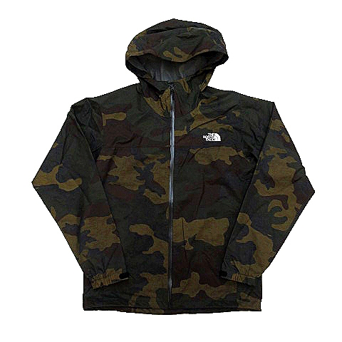 ザノースフェイス THE NORTH FACE NP61515 カモフラ 迷彩柄 ノベルティ ベンチャー ジャケット パーカー L 茶 ブラウン系 緑 グリーン系 メンズ
