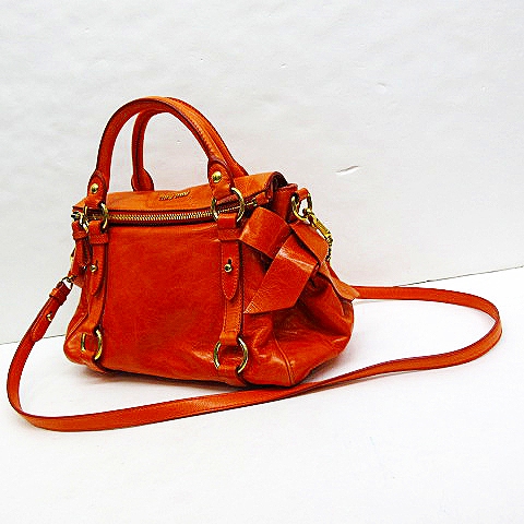 ミュウミュウ miumiu RT0438 レザー 2WAY ショルダーバッグ  