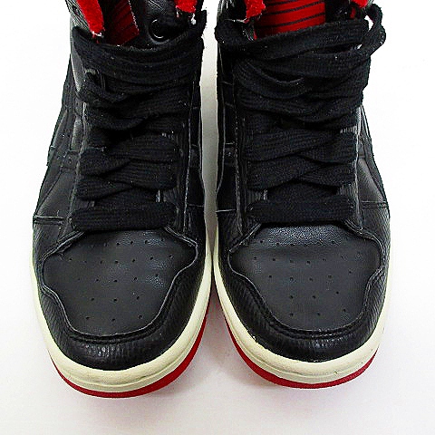 アシックス asics フェイク レザー ハイカット スニーカー 23cm