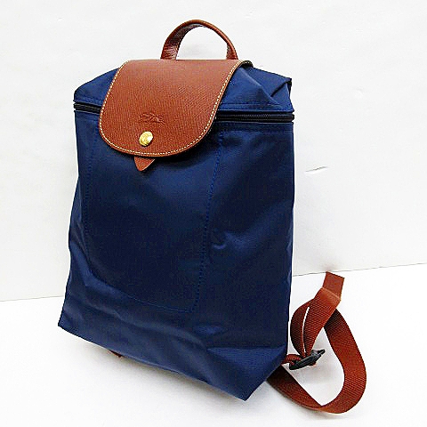 ロンシャン LONGCHAMP ナイロン × レザー ミニ バックパック リュック 
