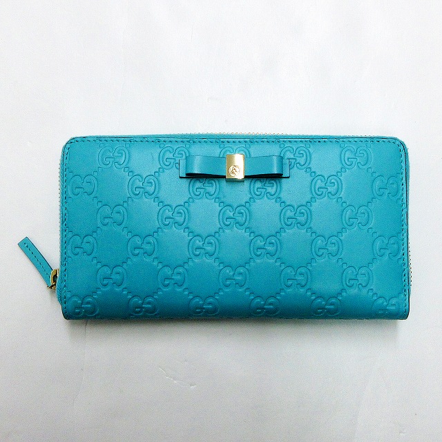 未使用品 グッチ GUCCI 388680 シマ ラウンドファスナー GG レザー 長  