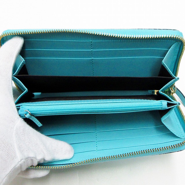 未使用品 グッチ GUCCI 388680 シマ ラウンドファスナー GG レザー 長  