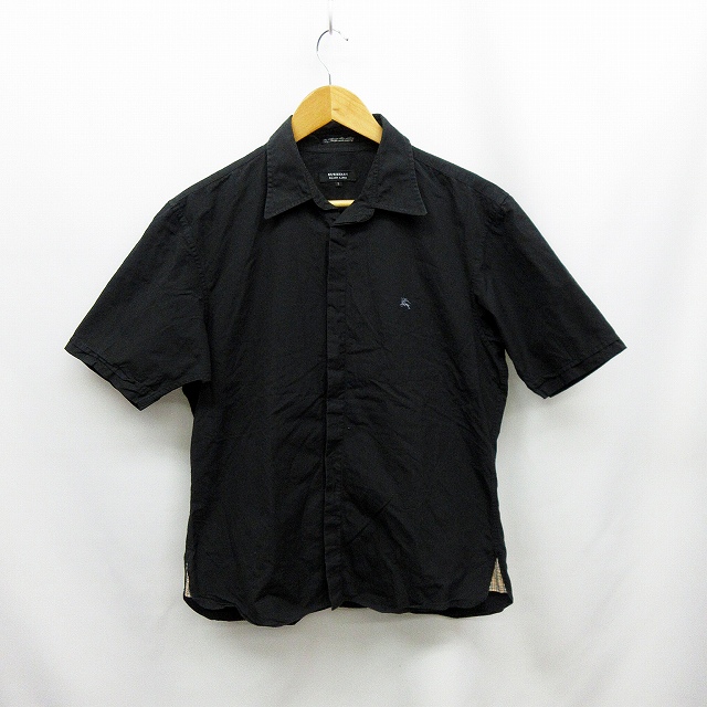 バーバリーブラックレーベル BURBERRY BLACK LABEL ホース刺繍 比翼  