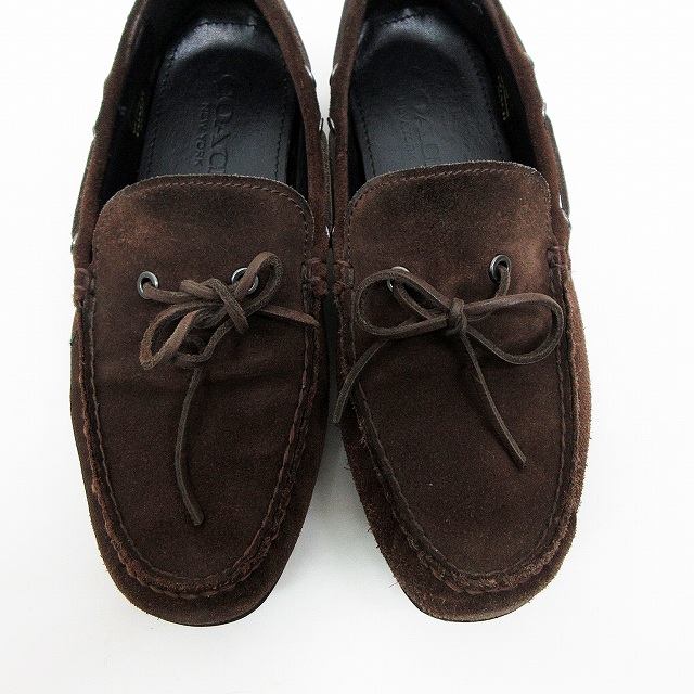 コーチ COACH FG1091 MOTT LACE SUD スエード レザー モカシン 
