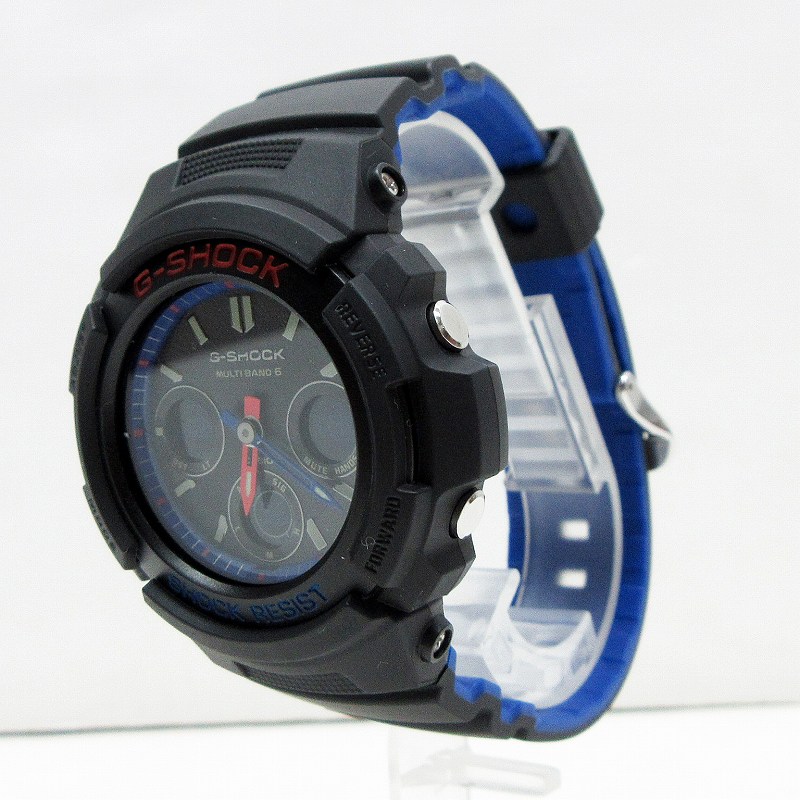 カシオジーショック Casio G Shock 腕時計 クォーツ 電波ソーラー アナログ デジタル アナデジ Awg M100slt 1ajf 黒 ブラック系 青 ブルー系 メンズ 064 ベクトルパーク