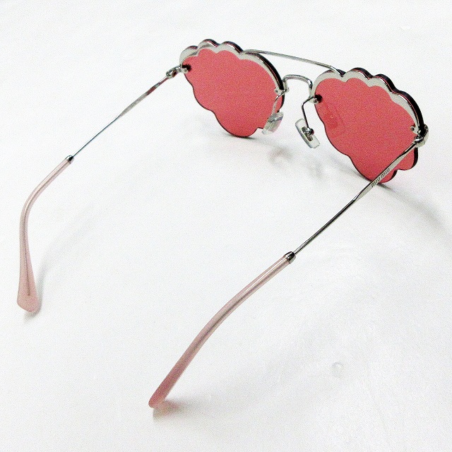 ミュウミュウ miumiu クラウド型 サングラス ピンク SMU570U 58□18 