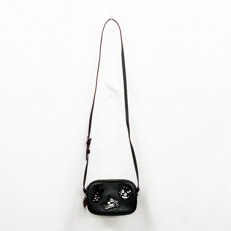 未使用品 コーチ COACH × ディスニー Disney ミッキー レザー スタッズ 