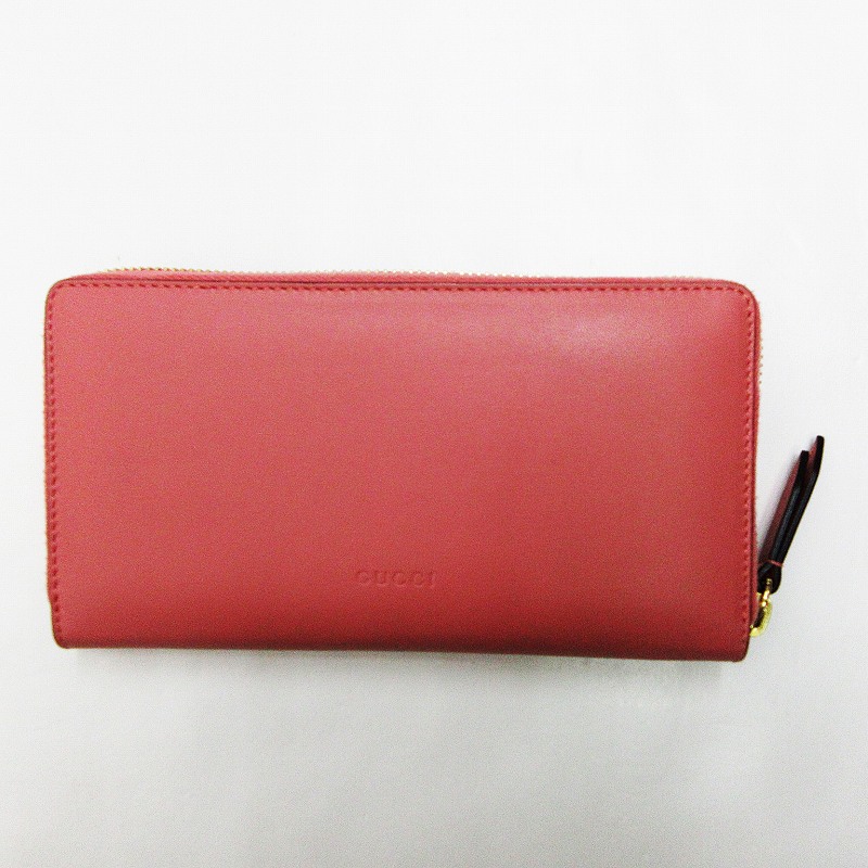 グッチ GUCCI 極美品 435819 GGマーモント ラウンドファスナー レザー 