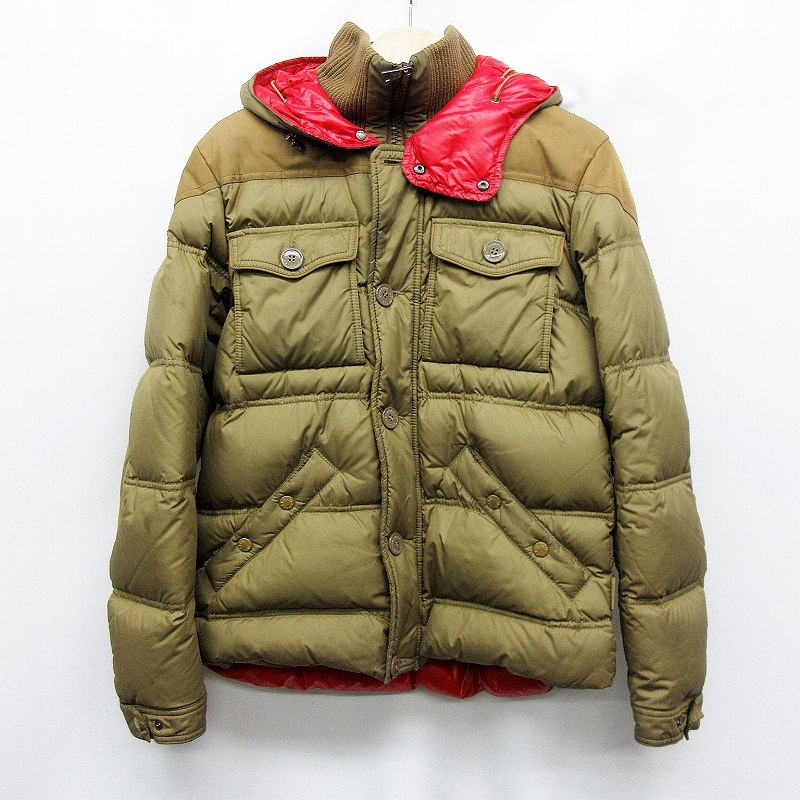 モンクレール Moncler ルソー Rousseau フーデッド ダウンジャケット 1 茶 ブラウン系 赤 レッド系 00 693 メンズ 064 ベクトルパーク