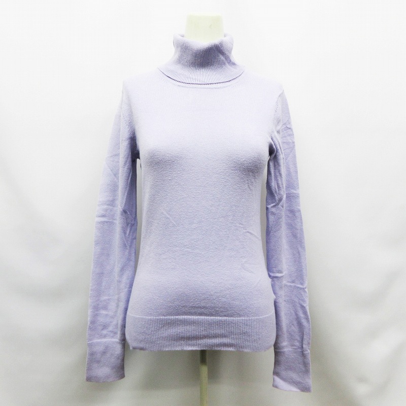 トミーヒルフィガー カシミヤ混 タートルネック ニット ネイビー L ゴルフ