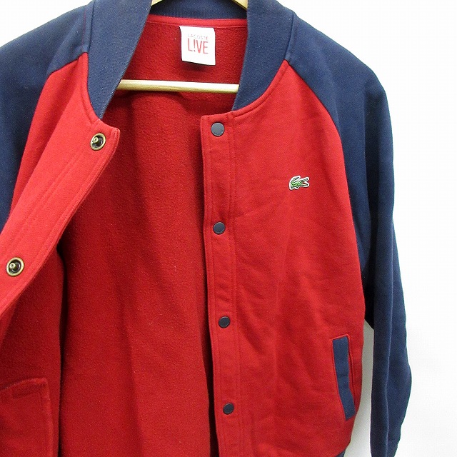 ラコステ ライブ Lacoste L!VE 裏起毛 スウェット スタジャン 