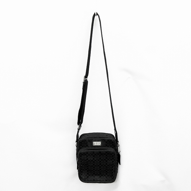 コーチ COACH シグネチャー キャンバス × レザー ミニ ショルダー 