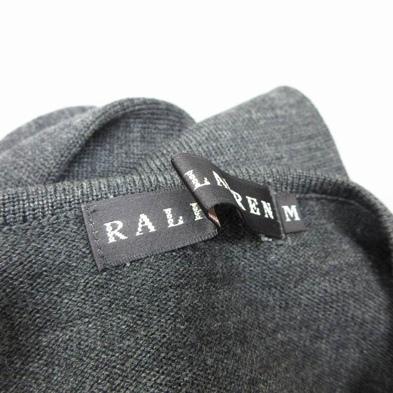 ラルフローレン RALPH LAUREN ニット カーディガン 長袖 丸首 無地 毛 
