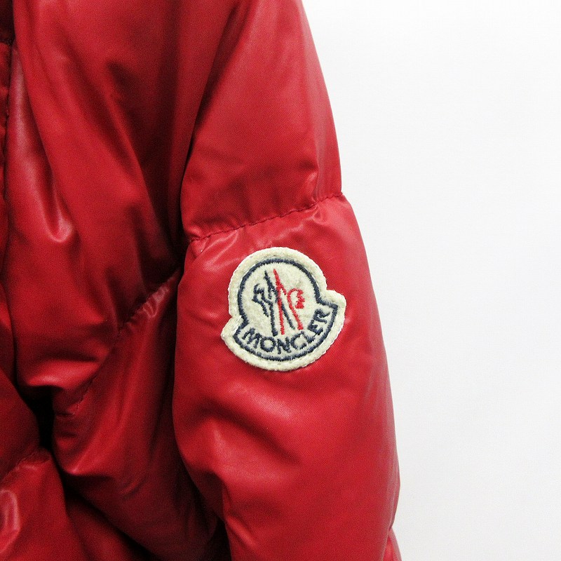 モンクレール MONCLER 茶タグ ダウンジャケット 0 赤 レッド系 XXS 