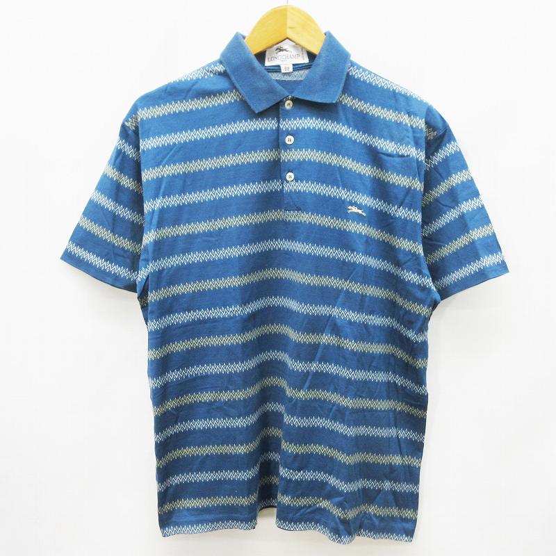 楽天市場】【中古】ロンシャン LONGCHAMP ボーダー ポロシャツ コットン 半袖 ロゴ刺繍 ホワイト 白 52 イタリア製 メンズ 【ベクトル  古着】 230707 : 古着 買取＆販売 ベクトルイズム LONGCHAMPポロシャツ メンズ