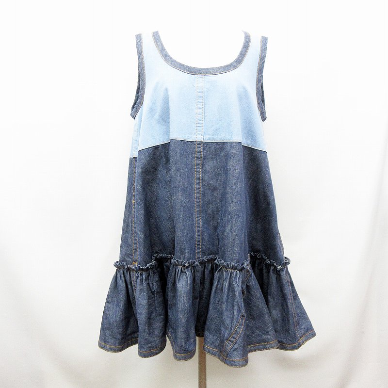 マークジェイコブス Marc Jacobs デニム ノースリーブ ワンピース M インディゴ レディース 064 ベクトルパーク