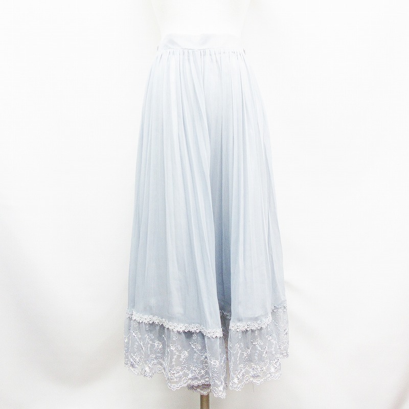 未使用品 アクシーズファム Axes Femme スカート 膝丈 レース切替 プリーツ 花 刺繍 M サックス 水色 ライトブルー レディース 064 ベクトルパーク 未使用品 アクシーズファム Axes Femme スカート 膝丈 レース切替 プリーツ 花 刺繍 M サックス 水色 ライトブルー レディース 064 ベクトルパーク
