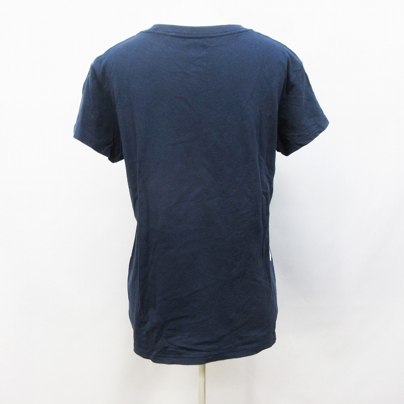 ユニクロ Uniqlo ディズニー ミッキー Tシャツ カットソー 半袖 丸首 ドット 綿 コットン 100 M 紺 ネイビー系 レディース 064 ベクトルパーク