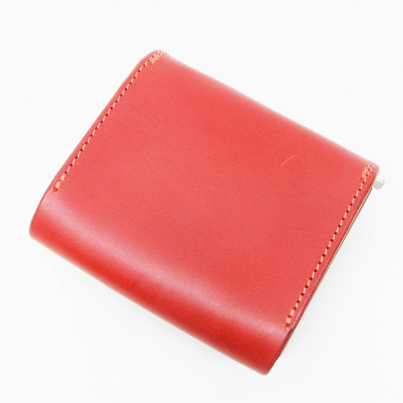 サザビー Sazaby 財布 二つ折り Wホック レザー 本革 赤 オレンジレッド系 29 メンズ レディース 064 ベクトルパーク