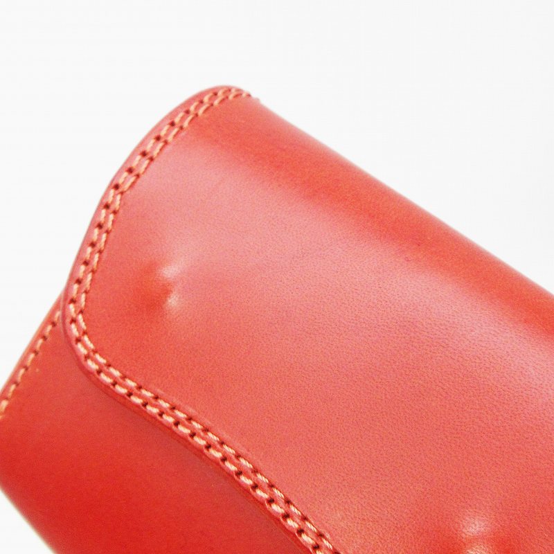 サザビー Sazaby 財布 二つ折り Wホック レザー 本革 赤 オレンジレッド系 29 メンズ レディース 064 ベクトルパーク