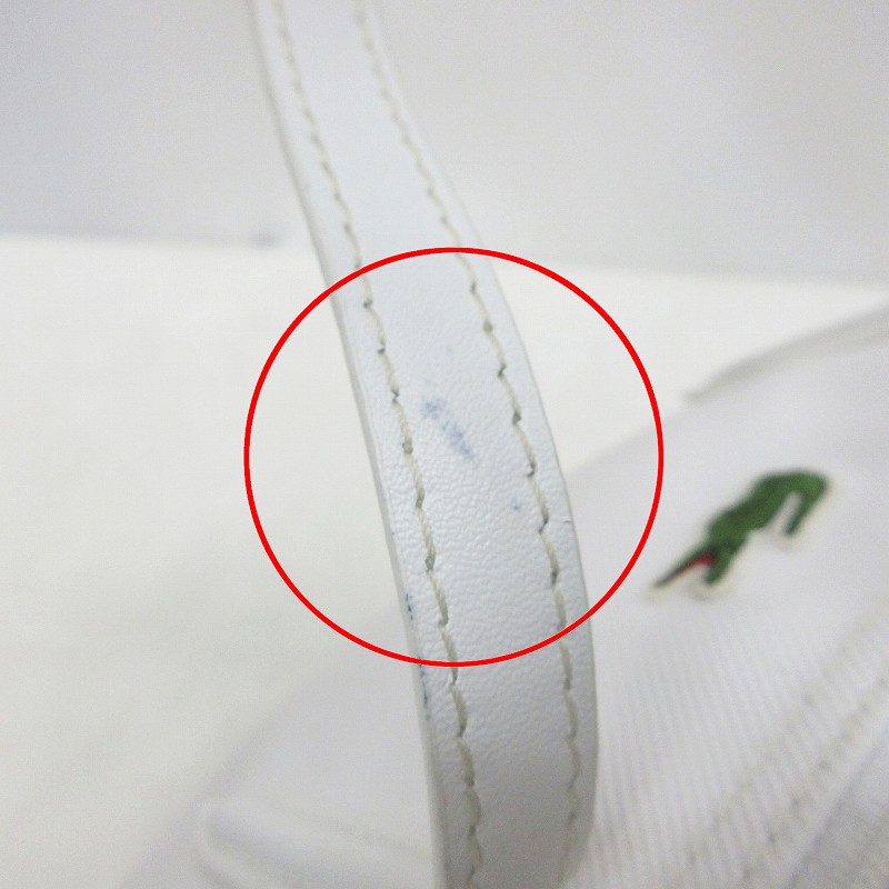 ラコステ LACOSTE トートバッグ ハンドバッグ 鞄 ロゴ刺繍 PVC