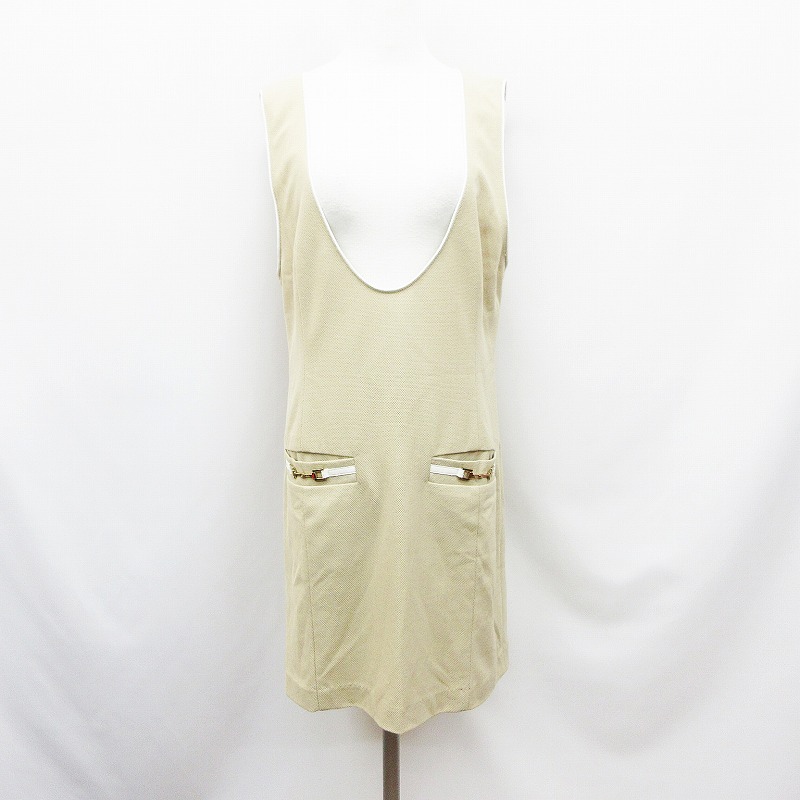 ルスーク Le Souk ノースリーブ ワンピース 36 Sサイズ相当 ベージュ レディース 064 ベクトルパーク