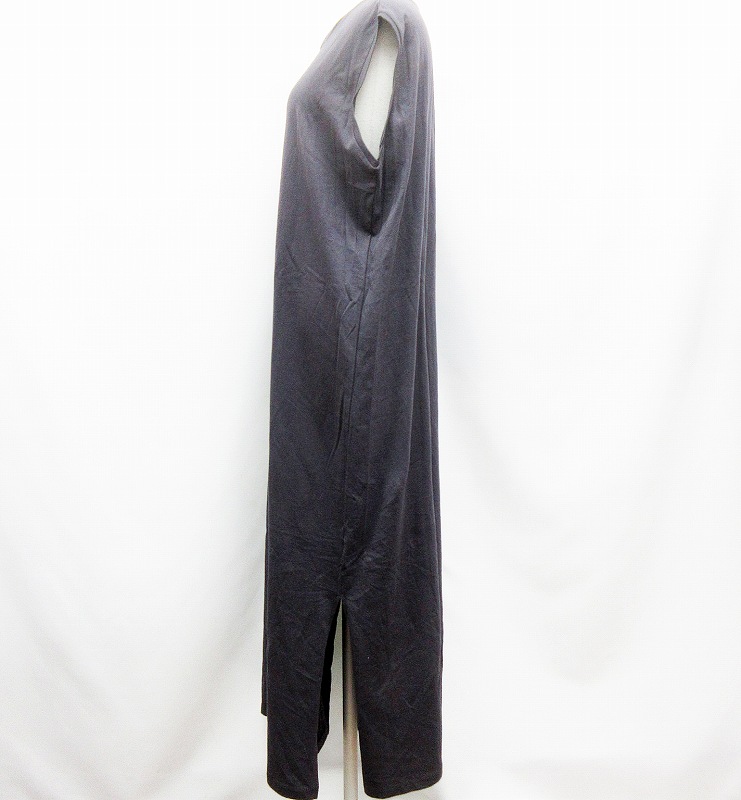 Merlot メルロー ワンピース ノースリーブ ロング 灰色 グレー系 レディース 064 ベクトルパーク Merlot メルロー ワンピース ノースリーブ ロング 灰色 グレー系 レディース 064 ベクトルパーク