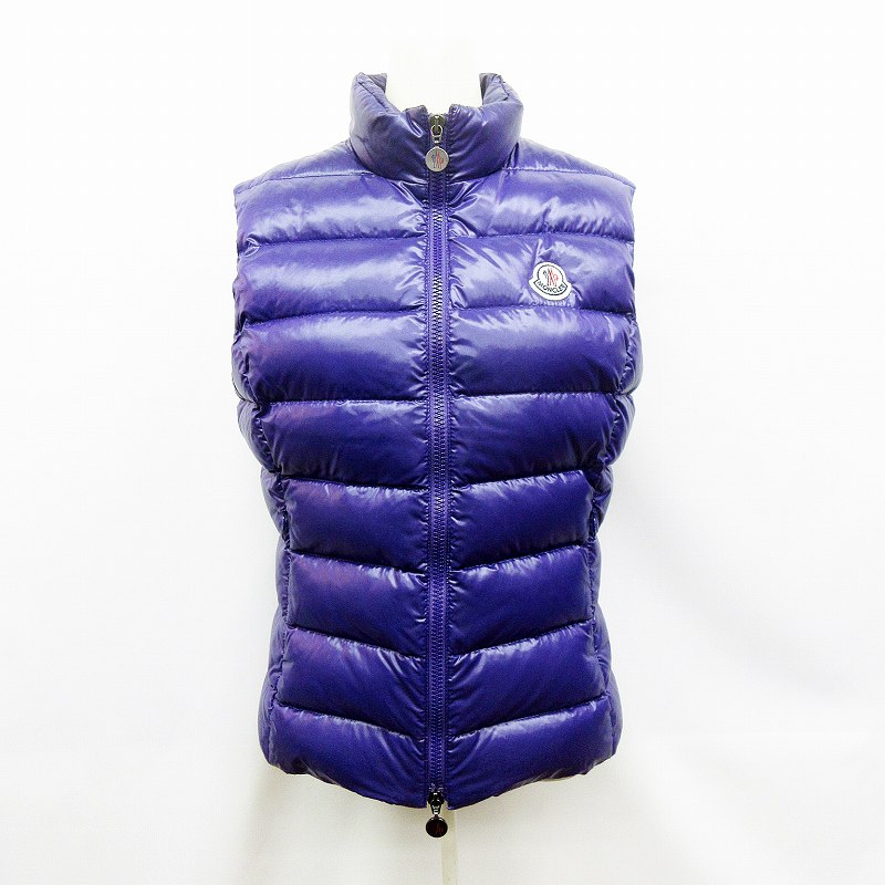 モンクレール MONCLER 48301 ナイロン ダウンベスト 1 Mサイズ相当 紫  