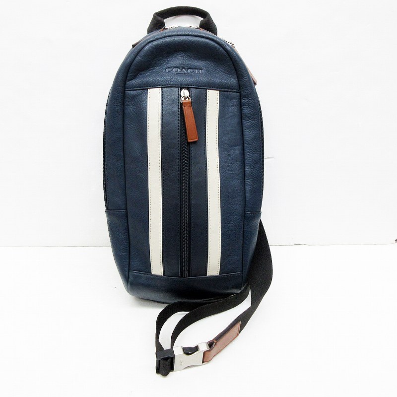 コーチ Coach ヘリテージ レザー スイング ボディバッグ 紺 ネイビー 064 ベクトルパーク