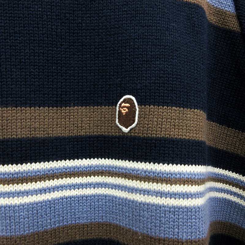 アベイシングエイプ A BATHING APE 旧タグ ボーダー ニット セーター 