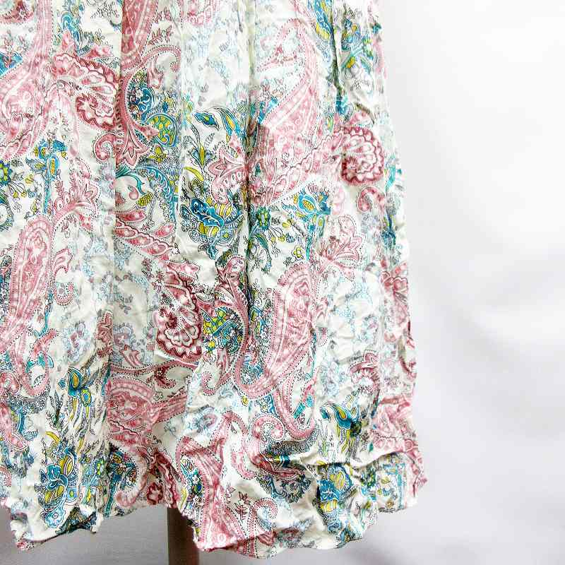 マーキュリーデュオ Mercuryduo ペイズリー 総柄 キャミソール ワンピース フリーサイズ キャミワンピ 白 ホワイト系 ピンク 青 ブルー系 黄色 イエロー系 30 レディース 064 1101 ベクトルパーク