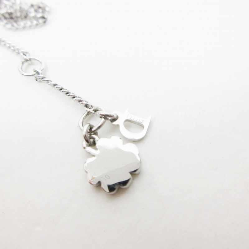 Dior ネックレス N7079】Christian Dior CD logo rhinestone necklace