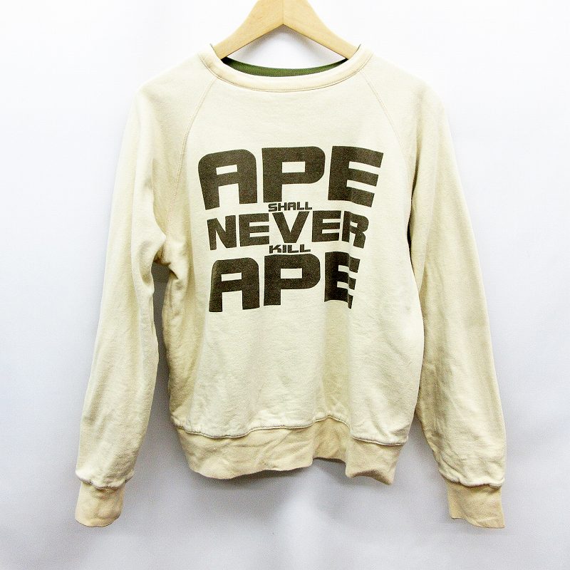 アベイシングエイプ A BATHING APE 4面 リバーシブル スウェットシャツ 