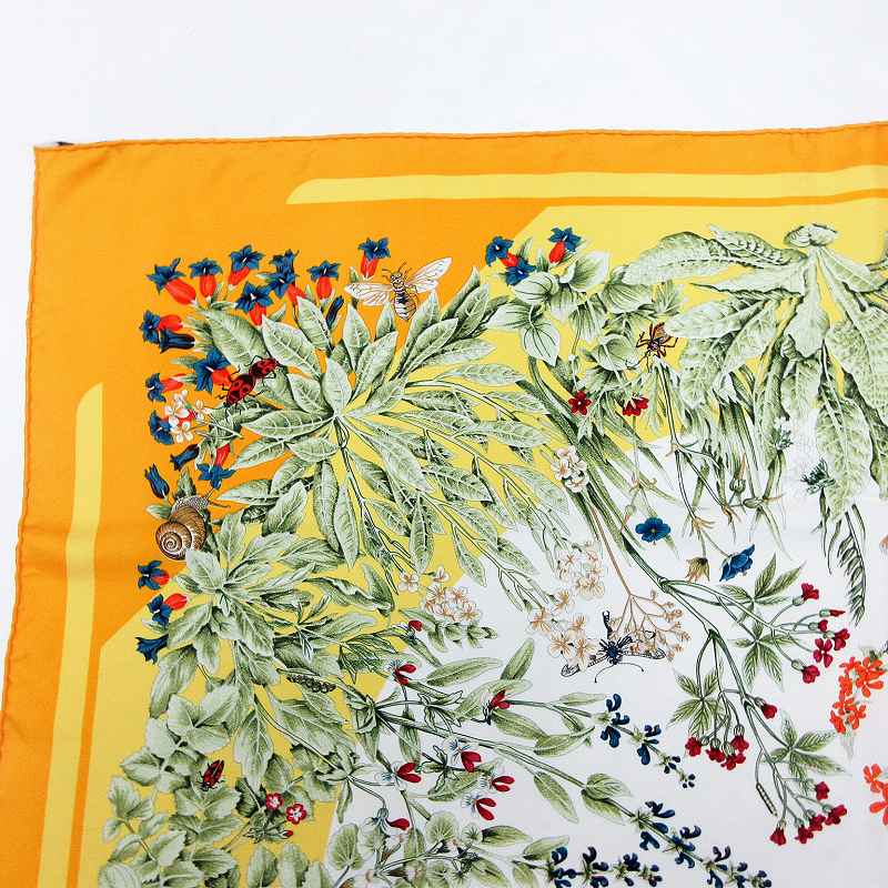 HERMES　草原　LA PRAIRIE　カレ90 ブルー 美品 HERMES エルメス LA PRAIRIE カレ90 ブルー スカーフ HERMES