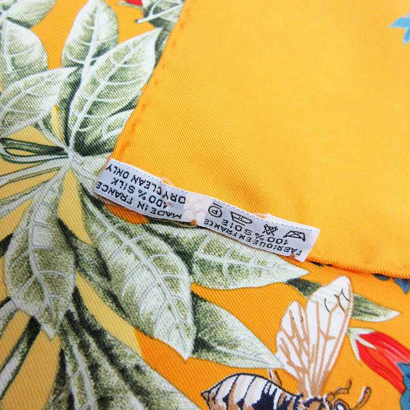 エルメス カレ90 草原 LA PRAIRIE 昆虫 シルクスカーフ 【公式通販】