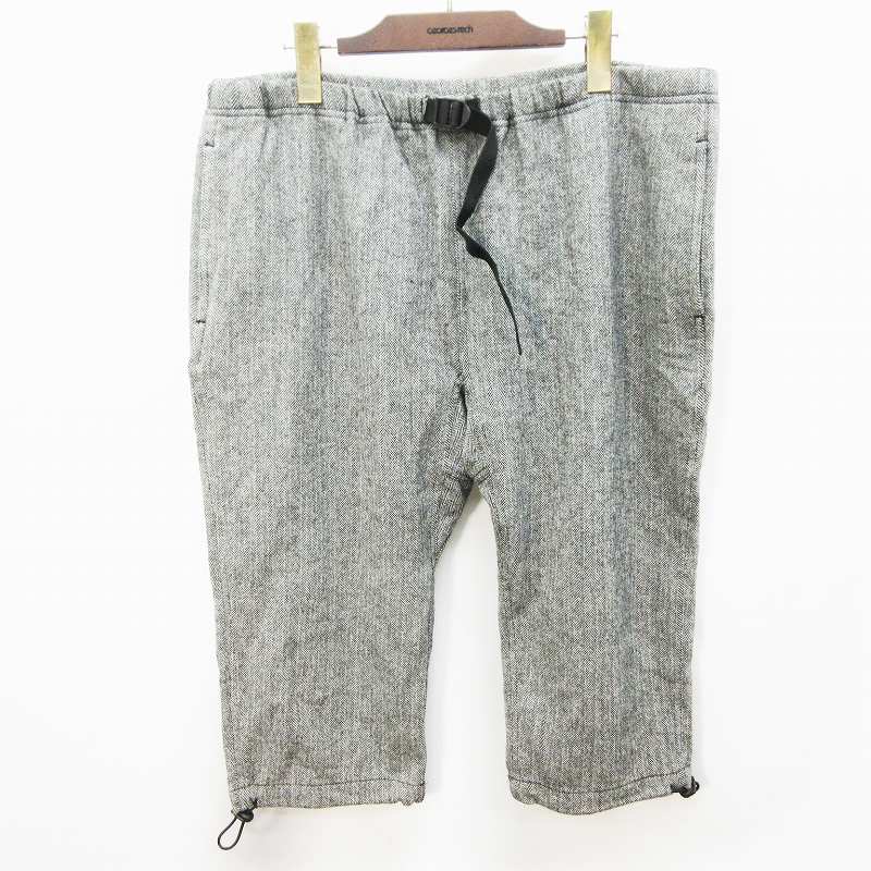 ファッジ Fudge クロップド クライミング ハーフ パンツ 総柄 ヘリンボーン 羊毛 ウール ストレッチ L 灰色 グレー系 31 メンズ 064 ベクトルパーク