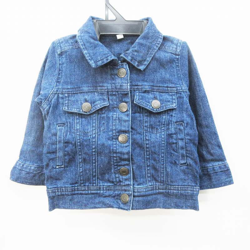 西松屋 デニム ジャケット ジージャン Gジャン 綿 コットン ストレッチ 95 インディゴブルー 藍色 メンズ レディース 064 ベクトルパーク