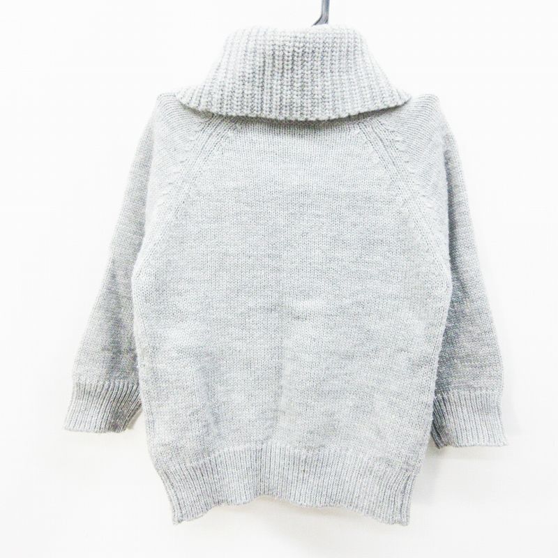 フタフタ Futafuta Black Closet キッズ 子供服 ニット セーター 長袖 ラグラン オフタートル 無地 95 灰色 グレー系 キッズ 064 ベクトルパーク