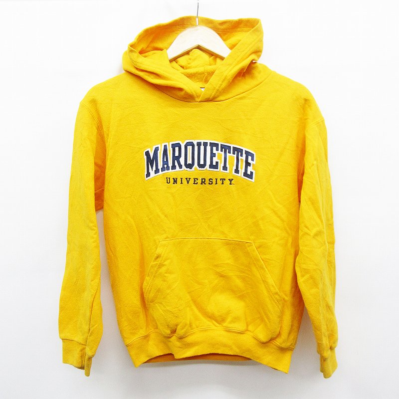 チャンピオン Champion キッズ 子供服 裏起毛 プルオーバー パーカー L 黄色 イエロー 刺繍 ワッペン キッズ 064 ベクトルパーク