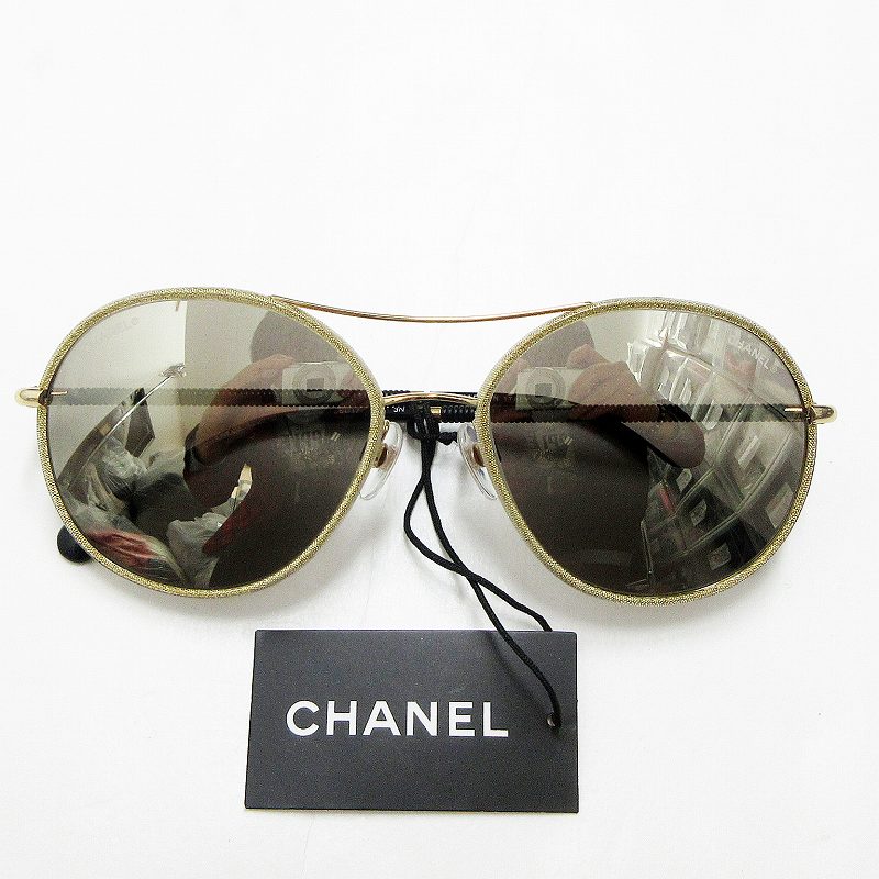 未使用品 シャネル CHANEL 4228-Q 伊製 イタリア製 ミラーレンズ  