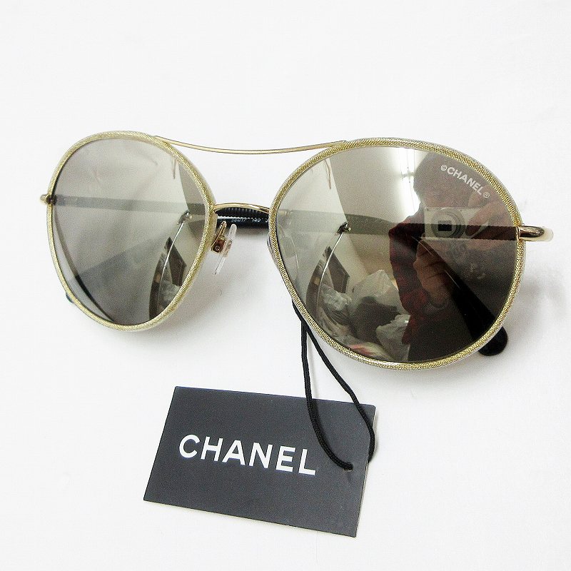 未使用品 シャネル CHANEL 4228-Q 伊製 イタリア製 ミラーレンズ  