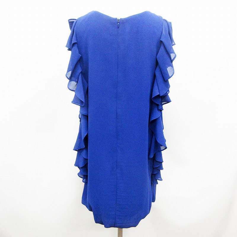 ビームスライツ Beams Lights フリル デザイン ノースリーブ ワンピース 36 Sサイズ相当 青 ブルー系 32 レディース 064 ベクトルパーク