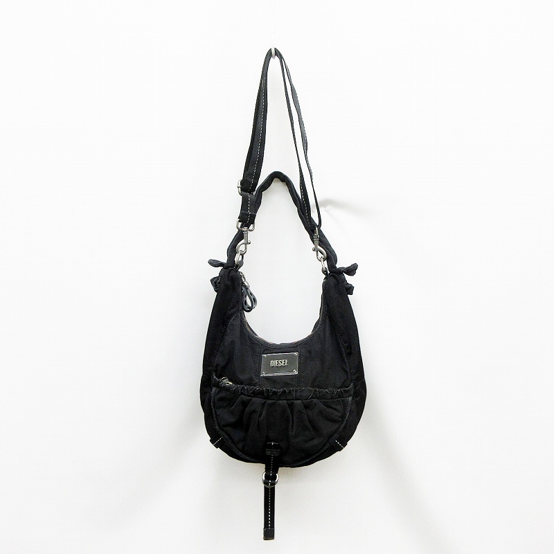 ディーゼル DIESEL 2WAY キャンバス ショルダーバッグ 黒