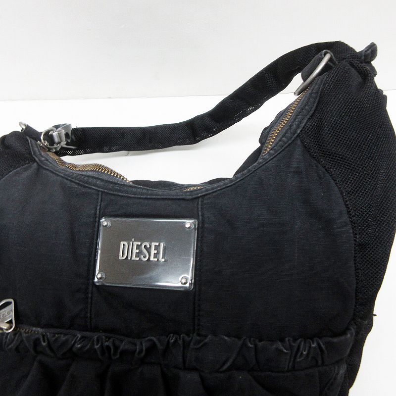ディーゼル DIESEL 2WAY キャンバス ショルダーバッグ 黒