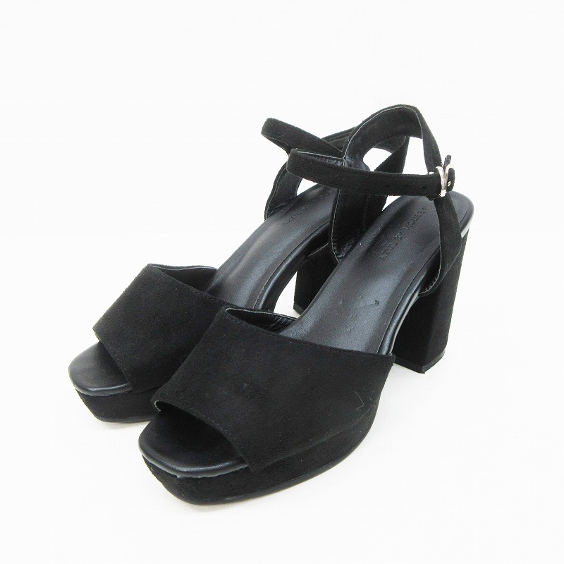 アズールバイマウジー Azul By Moussy サンダル 靴 シューズ チャンキーヒール フェイクスエード ストラップ 厚底 L 24 24 5cm相当 黒 ブラック系 レディース 064 ベクトルパーク アズールバイマウジー Azul By Moussy サンダル 靴 シューズ チャンキーヒール フェイクスエード ストラップ 厚底 L 24 24 5cm相当 黒 ブラック系 レディース 064 ベクトルパーク