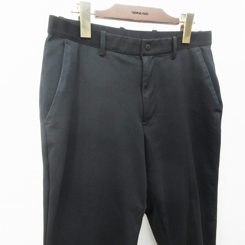 ユニクロ Uniqlo 4090 Ezy アンクル パンツ ウルトラストレッチ ドライex クロップド テーパード 無地 ジップフライ ウエストゴム M 黒 ブラック系 33 メンズ 064 ベクトルパーク