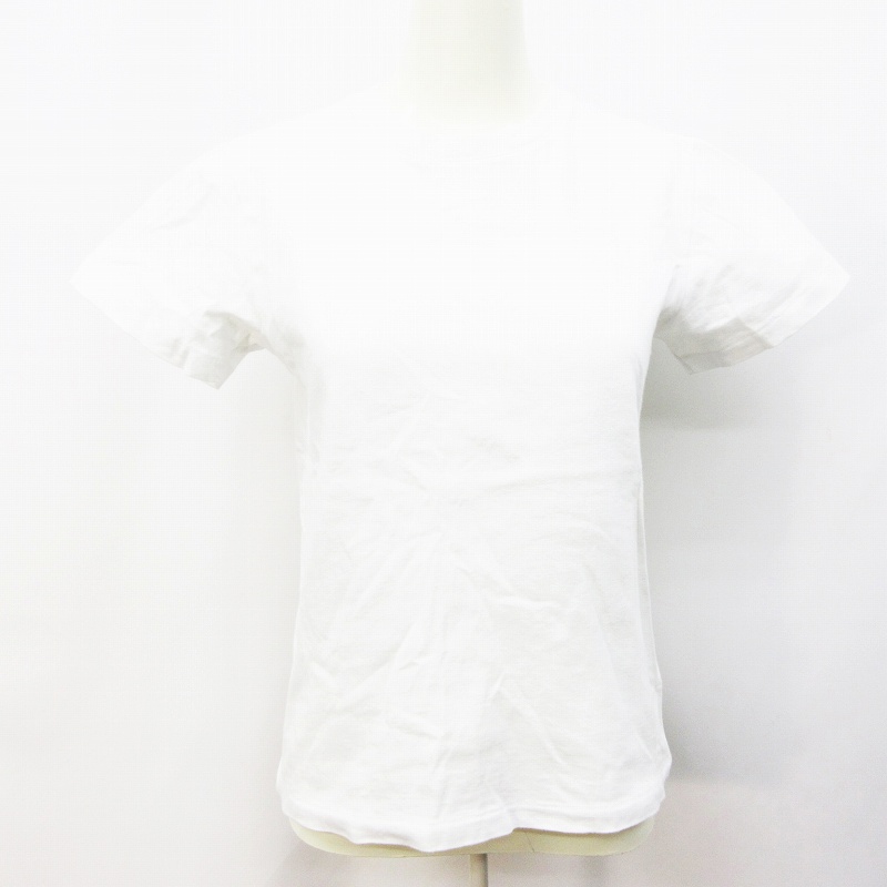 ユニクロ Uniqlo U ユニクロユー ルメール 241 Tシャツ カットソー 半袖 丸首 クルーネック 無地 綿 コットン100 M 白 ホワイト系 33 レディース 064 ベクトルパーク
